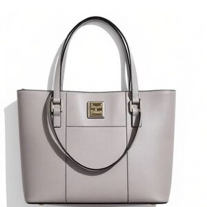 Dooney & Bourke Light Gray Leather Tote